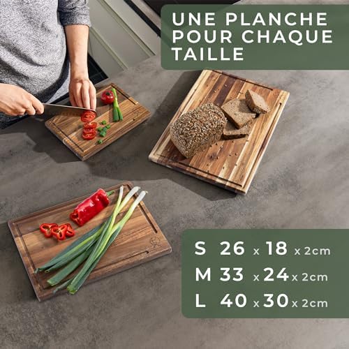  WALDWERK Plans à Découper en Acacia Massif pour Cuisine - Épaisseur de 2cm - Conçus pour les Cuisine Professionnelles e